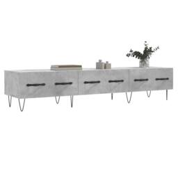 Berkfield Home TV Cabinet Concrete Grey 150x36x30 cm Engineered Wood - Size: 150 x 36 x 30 cm - thumbnail 1