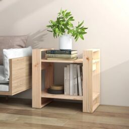 Berkfield Home Book Cabinet/Room Divider 60x35x57 cm Solid Wood Pine in Brown - Size: 60 x 35 x 57 cm - thumbnail 6