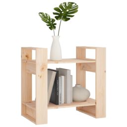 Berkfield Home Book Cabinet/Room Divider 60x35x57 cm Solid Wood Pine in Brown - Size: 60 x 35 x 57 cm - thumbnail 5