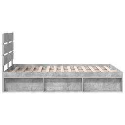 Berkfield Home Bed Frame with Headboard Concerte 120 x 200 cm Solid Pine Wood in Grey - thumbnail 8