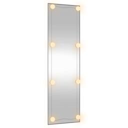 Berkfield Home Wall Mirror with LED Lights 30x100 cm Glass Rectangle in Silver - thumbnail 4