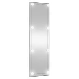 Berkfield Home Wall Mirror with LED Lights 30x100 cm Glass Rectangle in Silver - thumbnail 2