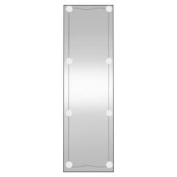Berkfield Home Wall Mirror with LED Lights 30x100 cm Glass Rectangle in Silver - thumbnail 5