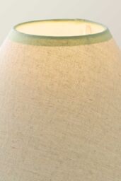 ValueLights Florie Natural Linen Small Tapered Lamp Shade with Scallop Pastel Trim in Green - thumbnail 5