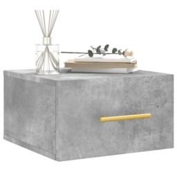 Berkfield Home Wall-mounted Bedside Cabinets 2 pcs Concrete Grey 35x35x20 cm - Size: 35 x 35 x 20 cm - thumbnail 3