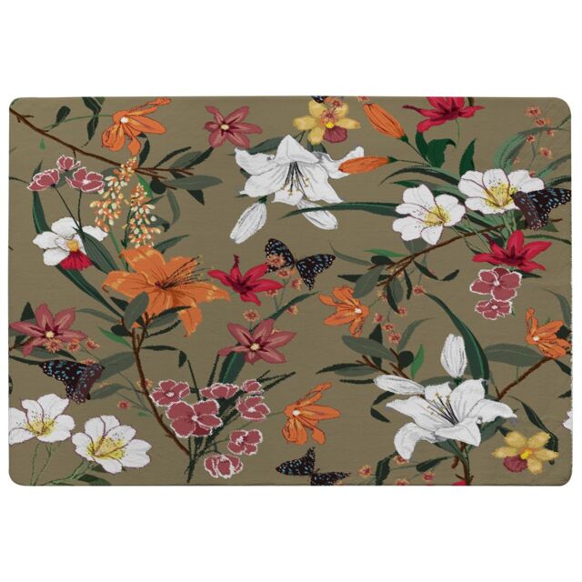 Benjamin Tate Design Selection Of Flowers Rug in Natural - Size: Large - image 1