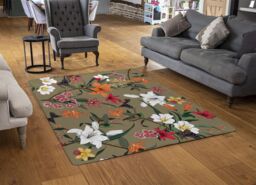 Benjamin Tate Design Selection Of Flowers Rug in Natural - Size: Large - thumbnail 2