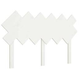 Berkfield Home Beautiful Bed Headboard White 132x3x81 cm Solid Wood Pine - Size: 132 x 3 x 81 cm - thumbnail 3