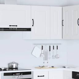 Berkfield Home Kitchen Wall Cabinet Kalmar White Engineered Wood - thumbnail 4
