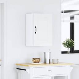 Berkfield Home Kitchen Wall Cabinet Kalmar White Engineered Wood - thumbnail 3