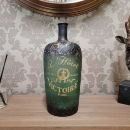Minster 15 Inch Decorative Vase/Bottle - Tinted Glass - L16 x W16 x H38 cm in Blue - Size: 1 Pack - thumbnail 2
