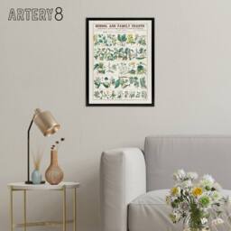 "Artery8 School & family charts No XXII Calkins Framed Canvas Wall Art Print in White - Size: W12"" x H16""" - thumbnail 3