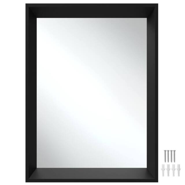 tectake Wall Mirror Elina in Black - Size: 50 cm x 70 cm - image 1