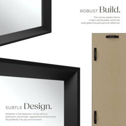 tectake Wall Mirror Elina in Black - Size: 50 cm x 70 cm - thumbnail 3