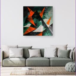 Warren Reed - Designer Curved Geometry Canvas - Size: w40 inch x h40 inch - thumbnail 1
