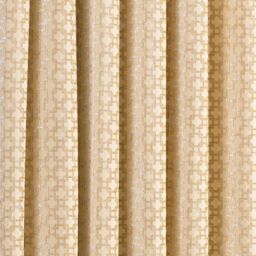 Paoletti Belmont Geometric Jacquard Eyelet Curtains in Beige - Size: 168 cm width x 183 cm drop - thumbnail 4