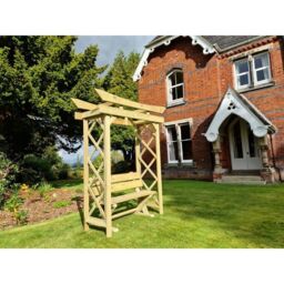 Churnet Valley Garden Furniture Ltd Tokyo 4ft Wooden Arch with Ashcombe Bench - L60 x W180 x H222 cm in Brown - thumbnail 8