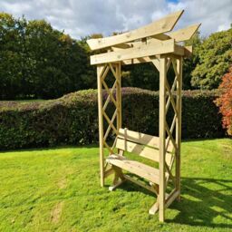 Churnet Valley Garden Furniture Ltd Tokyo 4ft Wooden Arch with Ashcombe Bench - L60 x W180 x H222 cm in Brown - thumbnail 1