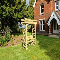 Churnet Valley Garden Furniture Ltd Tokyo 4ft Wooden Arch with Ashcombe Bench - L60 x W180 x H222 cm in Brown - thumbnail 4