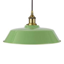 SE Home Mint Green Chancery Pendant Light - Matt Antique Brass - Black Round - thumbnail 1