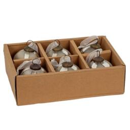 Lemon Pavilion Furniture and Decor Ombre Baubles (Set of 6) - Glass - L8 x W8 x H8 cm - Silver - thumbnail 3