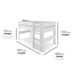 Kidsaw Mid Sleeper - White - Size: Single - thumbnail 4