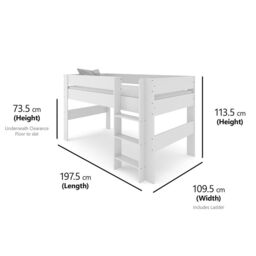 Kidsaw Mid Sleeper - White - Size: Single - thumbnail 5
