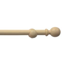 Blinds Outlet Wooden Eyelet Curtain Pole in Cream - Size: 240 cm - thumbnail 1