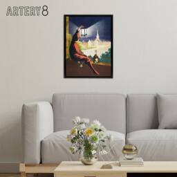 "Artery8 Benedictine Wine Vintage Advert Framed Canvas Wall Art Print Cappiello - Size: W12"" x H16""" - thumbnail 3