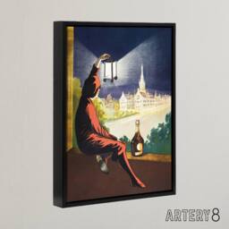 "Artery8 Benedictine Wine Vintage Advert Framed Canvas Wall Art Print Cappiello - Size: W12"" x H16""" - thumbnail 2