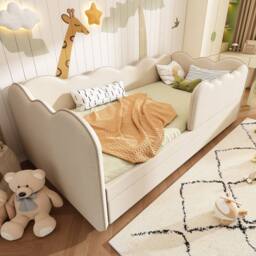 BTM Beige Linen 3FT Daybed with Trundle & Slatted Frame - thumbnail 7