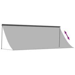 Berkfield Home Retractable Awning Anthracite 350x150 cm Fabric & Steel in Black - thumbnail 6