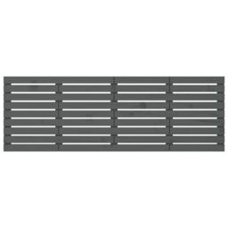 Berkfield Home Wall Headboard Grey 206x3x63 cm Solid Wood Pine - Size: 206 x 3 x 63 cm - thumbnail 4