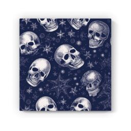 "Warren Reed - Designer Evening Skulls & Stars Canvas - Size: W16"" x H16""" - thumbnail 2