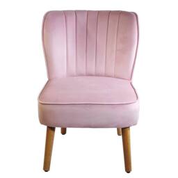 Nordara Bedroom Chair occasional Chair Wood Legs in Pink - thumbnail 4