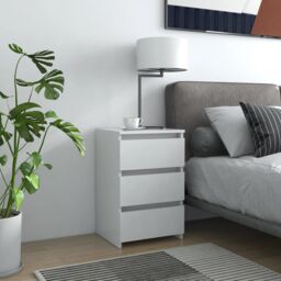 Berkfield Home Bed Cabinets 2 pcs White 40x35x62.5 cm Engineered Wood - thumbnail 1