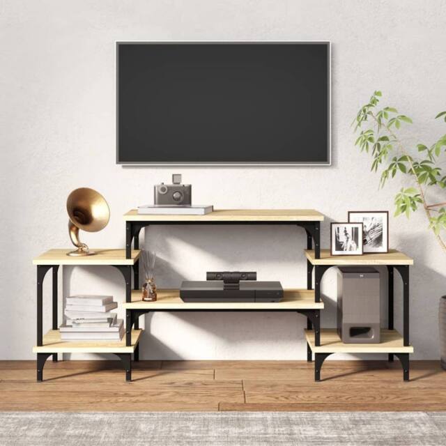Berkfield Home TV Cabinet Sonoma Oak 117x35x52 cm Engineered Wood in Brown - Size: 117 x 35 x 52 cm - image 1