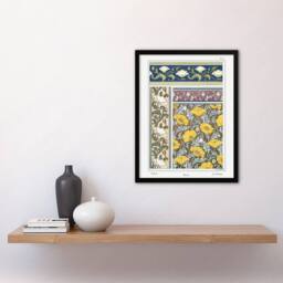 Artery8 Poppy Flower Patterns Vintage Floral Framed Wall Art Print Verneuil - Size: A4 - thumbnail 4
