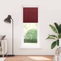 Berkfield Home Pleated Blind Bordeaux Red 80x200 cm Fabric Width 79.4 cm Polyester - thumbnail 1