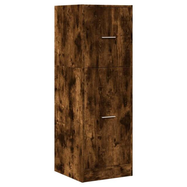 Berkfield Home Elegant Apothecary Cabinet Smoked Oak 40x41x118 cm Engineered Wood in Brown - Size: 40 x 41 x 118 cm - image 1