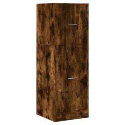 Berkfield Home Elegant Apothecary Cabinet Smoked Oak 40x41x118 cm Engineered Wood in Brown - Size: 40 x 41 x 118 cm - thumbnail 1
