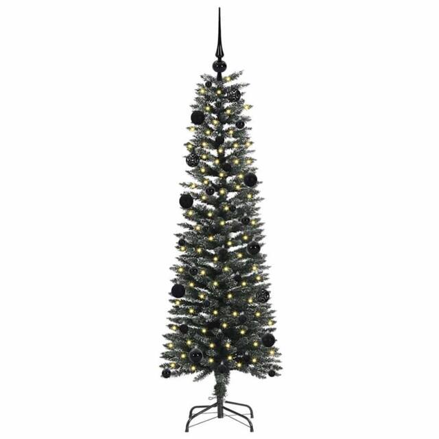Berkfield Home Elegant Artificial Christmas Tree with 150 LEDs Green 43 x 43 x 150 cm - image 1