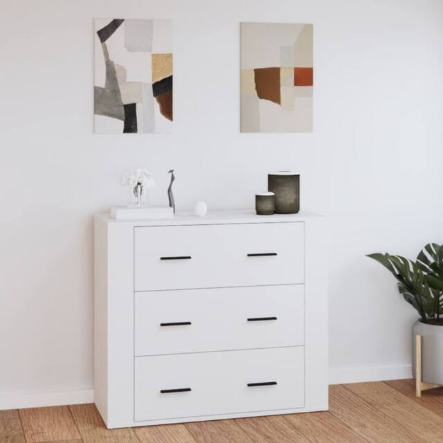 Berkfield Home Sideboard White 80x33x70 cm Engineered Wood - Size: 80 x 33 x 70 cm - image 1