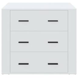 Berkfield Home Sideboard White 80x33x70 cm Engineered Wood - Size: 80 x 33 x 70 cm - thumbnail 3