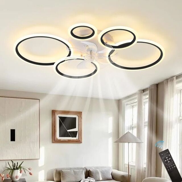 Garwarm 100cm LED Dimmabale Reversable Ceiling Fan with Lights & Remote in White - image 1