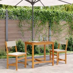 Berkfield Home Beautiful 3 Piece Balcony Set with Cushions Solid Wood Acacia in Brown - thumbnail 2