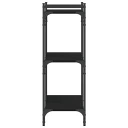 Berkfield Home Decorative Bookcase 3-Tier Black 60x30x86 cm Engineered Wood - Size: 60 x 30 x 86 cm - thumbnail 5