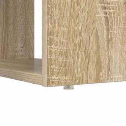 Berkfield Home Modern Desk with Storage Sonoma Oak 113x54x120 cm Engineered Wood in Beige - Size: 113 x 54 x 120 cm - thumbnail 9