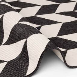 Ted Baker Terrick Reversible Indoor Outdoor Rug Chevron Design in Black - Size: 200 cm x 300 cm - thumbnail 7