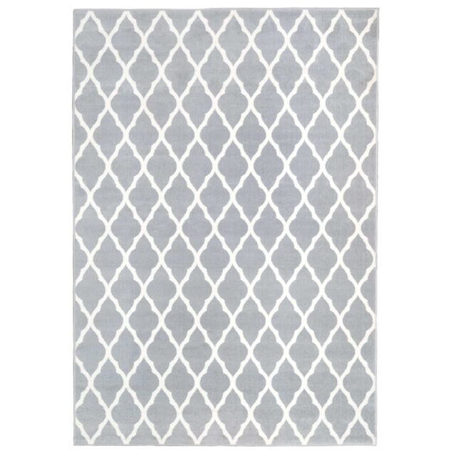 Kukoon Grey White Classic Trellis Living Area Rug - Size: 240 cm x 330 cm - image 1
